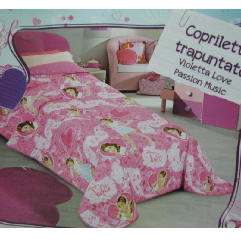 Trapuntino Copriletto Disney Violetta Love Passion Music Singolo Una Piazza H649 - immagine 2