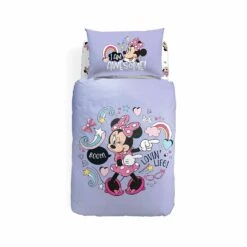 Completo Copripiumino Minnie Bloom Disney Caleffi Per Letto Singolo W179