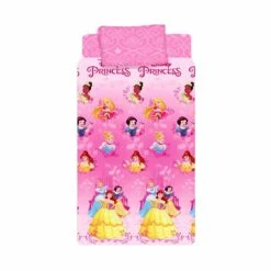 Completo Lenzuola Principesse Disney In Cotone - Dimensioni Varie U723