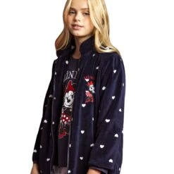 Giacca Da Camera Bambina/ragazza Minnie Disney In Pile Coral 57519 K751