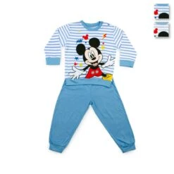 Pigiama Bimbo Topolino Disney In Cotone Da 12 A 30 Mesi WD101758 Y282