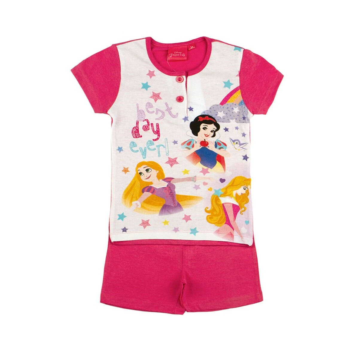 Pigiama Bambina Estivo Principesse Disney In Cotone WD220099 Y723