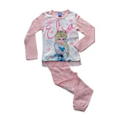 Pigiama Bambina Frozen Elsa Disney In Cotone WD22940B - Rosa S375