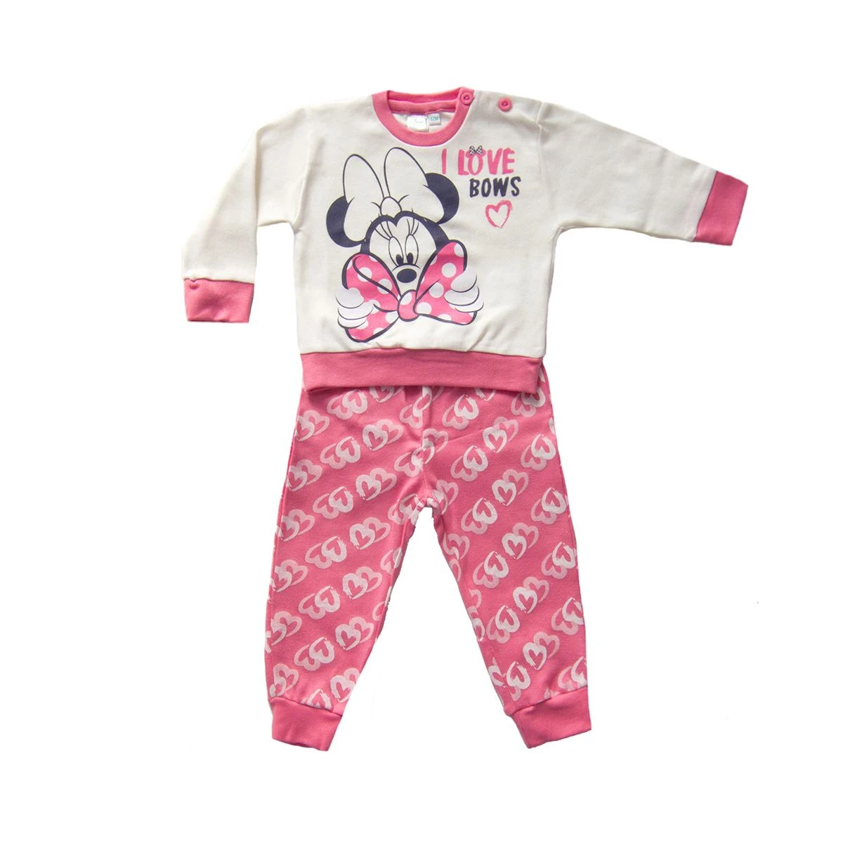 Pigiama Neonata Minnie Disney In Caldo Cotone Da 12 A 30 Mesi WD101354 V408 - immagine 3