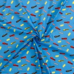Tessuto Cotone Al Metro Cars Disney Pixar Altezza 150 Cm W337